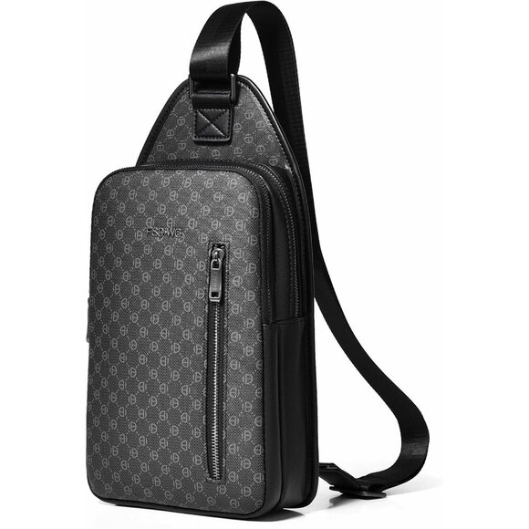 Premium PU Leather Crossbody Bag for Men - Elegant Lightweight Travel Companion